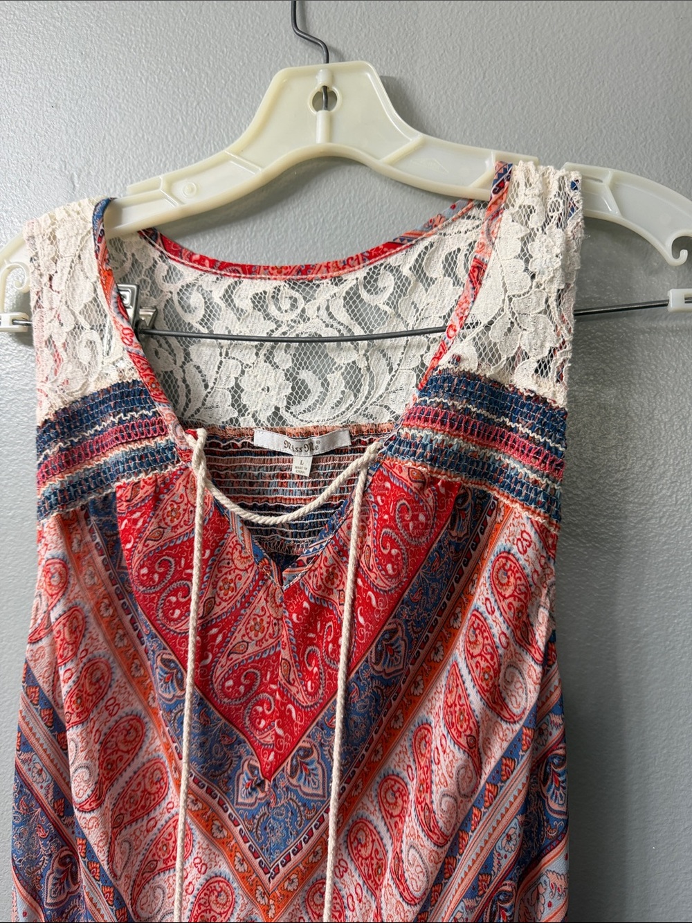 Miss Me Womens Large Paisley lace Dress - Picture 4 of 5